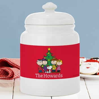 PEANUTS® Gang Christmas Tree Ceramic Treat Jar