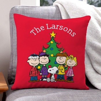 PEANUTS® Gang Christmas Tree Throw Pillow