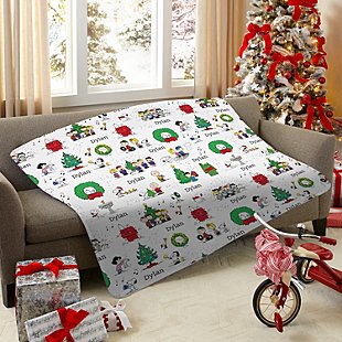 PEANUTS® Holiday Mixed Print Blanket