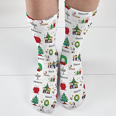 PEANUTS® Holiday Mixed Print Socks