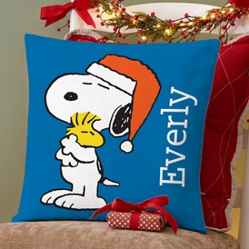 PEANUTS® Snoopy™ & Woodstock Holiday Throw Pillow