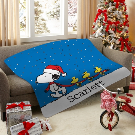 PEANUTS® Snoopy™ & Woodstock™ In the Snow Blanket
