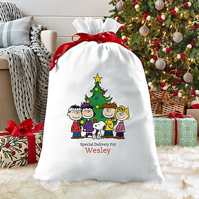 PEANUTS® Gang Christmas Tree Oversized Gift Bag