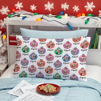 Animal Club International™  All Over Print Ornament Pattern Pillowcase