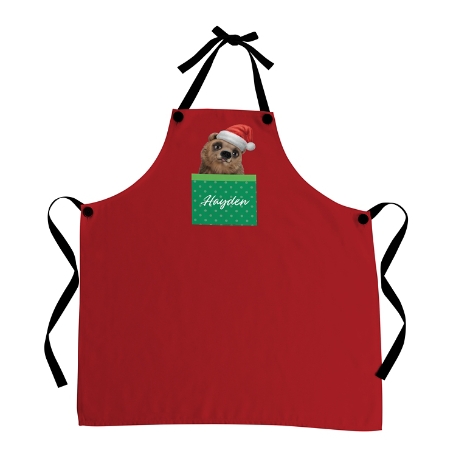 Animal Club International™  Santa Hat Baby Animals Apron-Baby Bear