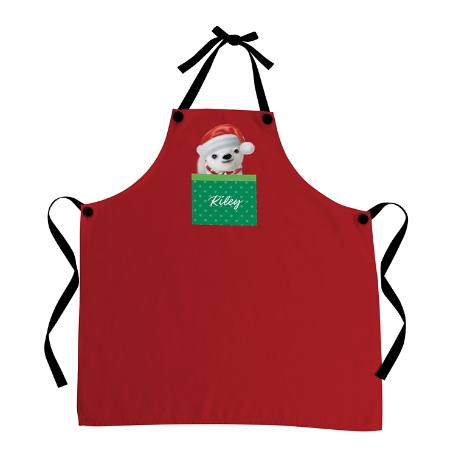 Animal Club International™  Santa Hat Baby Animals Apron-Baby Polar Bear