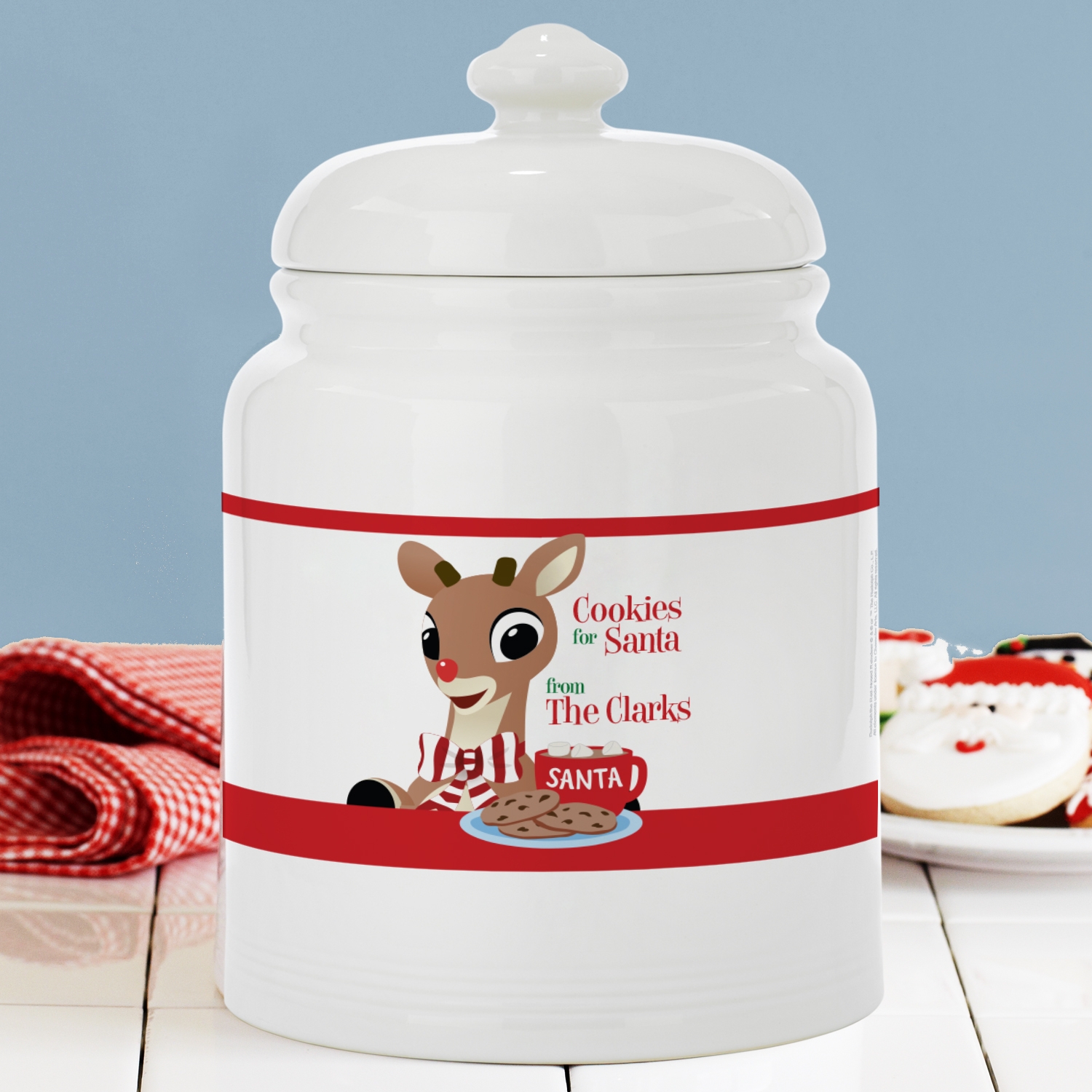 Rudolph® Holiday Ceramic Treat Jar