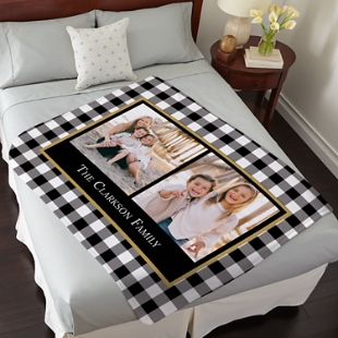 Buffalo Plaid Photo Plush Blanket