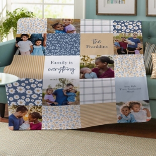 Patchwork Family Memories Photo Blanket