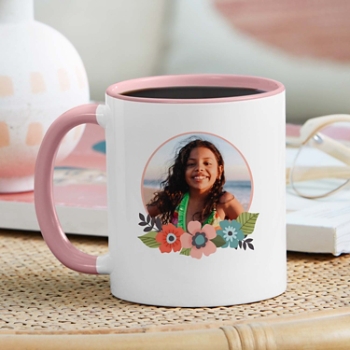 Floral Photo Mug