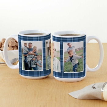 Plaid Photo Mug