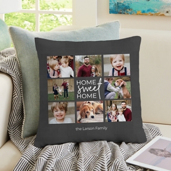 Home Sweet Home Photo Throw Pillow