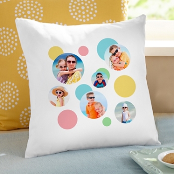 Photo Dots Throw Pillow