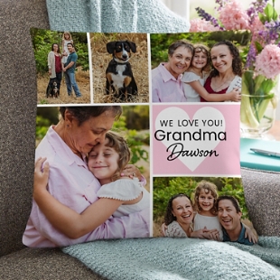 We Love You Grandma Throw Pillow