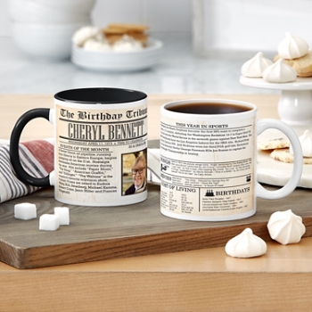 Birthday News Photo Mug