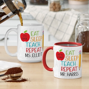 Eat, Sleep, Teach Coffee Mug