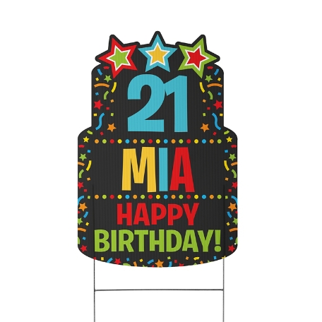 Milestone Birthday Yard Sign - Primary - Small