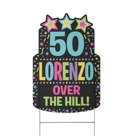 Milestone Birthday Yard Sign - Pastel - Large