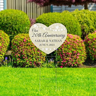 Our Anniversary Heart Yard Sign