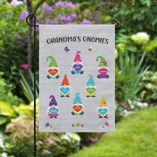 Springtime Gnome Garden Flag