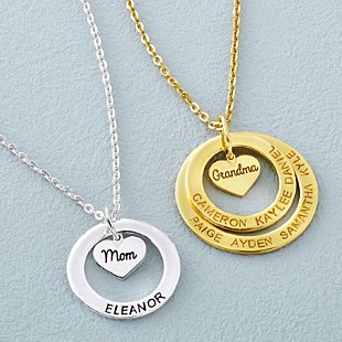 Surrounded By Love Family Name Pendant