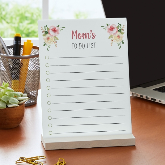 Watercolor Floral Tabletop Dry Erase Board Personal Creations