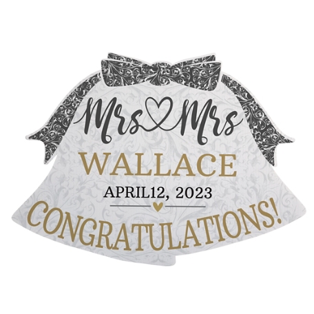 Wedding Bells Yard Sign - Mrs/Mrs - Small