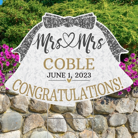Wedding Bells Yard Sign