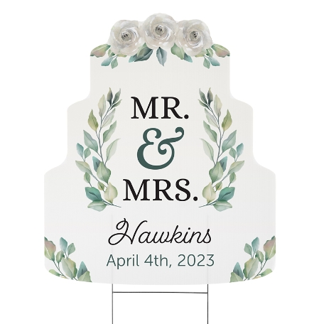 Wedding Cake Yard Sign - Large