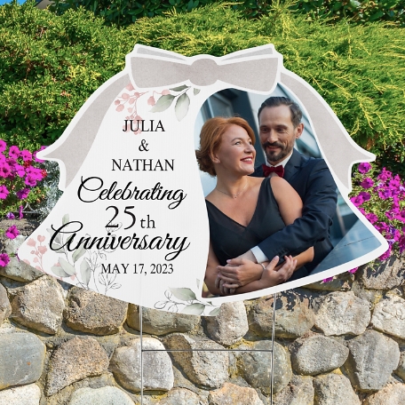 Anniversary Photo Bell Yard Sign