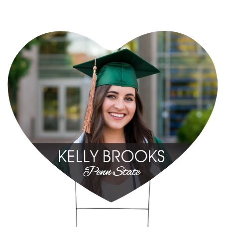 Picture-Perfect Photo Graduation Shaped Yard Sign - Heart - Large