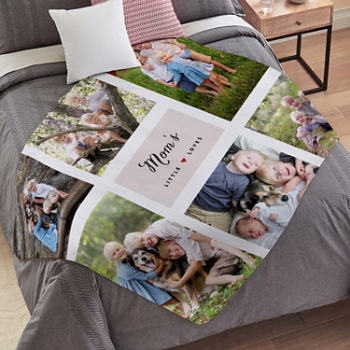 Little Loves Photo Collage Plush Blanket