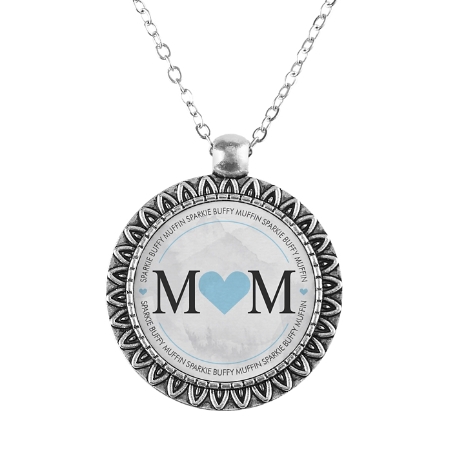 Her Little Loves Pendant - Heart - Blue