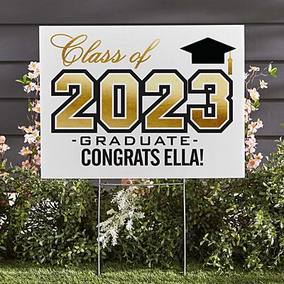Classic Pomp Graduation Yard Sign