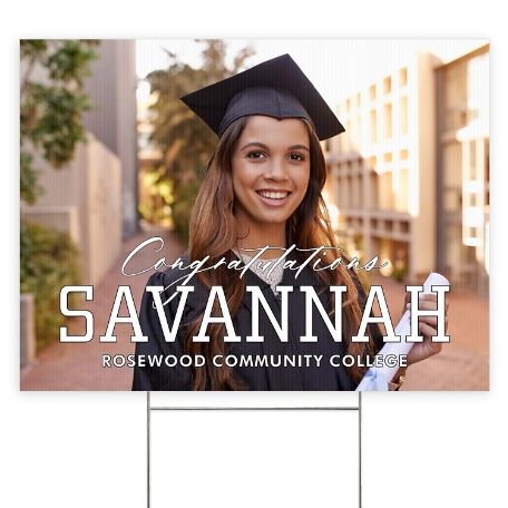 Elite Graduate Photo 2 Sided Yard Sign