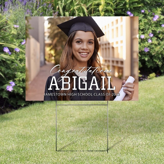 Elite Graduate Photo Yard Sign | Personal Creations