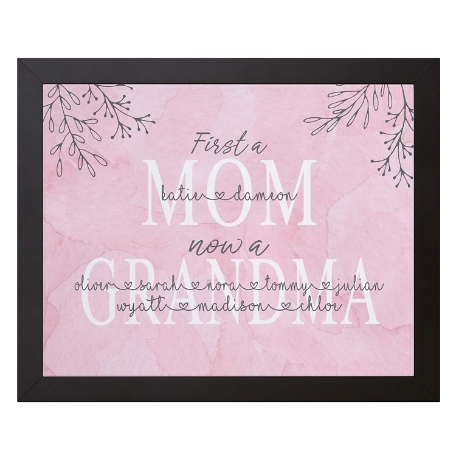 First a Mom Canvas - 16x20 - Framed-2 Children