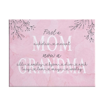 First a Mom Canvas - 11x14 - Unframed-2 Children