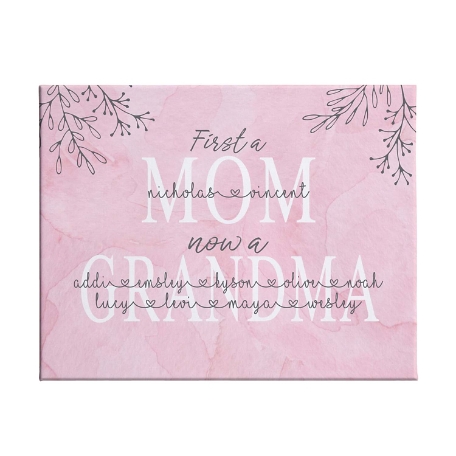 First a Mom Canvas - 11x14 - Unframed-2 Children