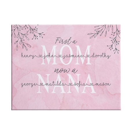 First a Mom Canvas - 16x20 - Unframed - 4 Children