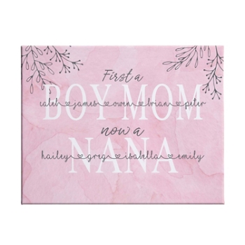 First a Mom Canvas - 16x20 - Unframed - 5 Children