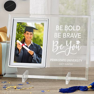 Be Bold, Be Brave Graduation Glass Frame