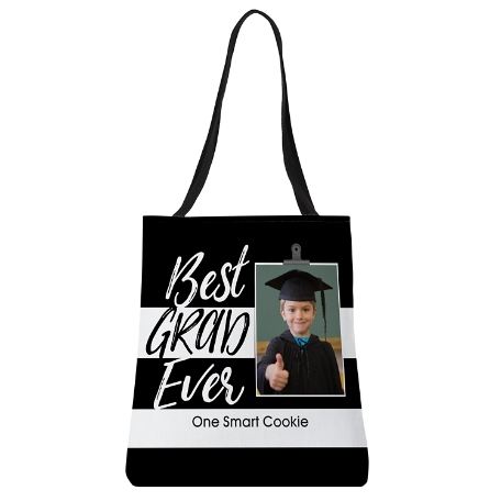Best Grad Ever Photo Tote Bag - Black