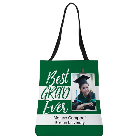 Best Grad Ever Photo Tote Bag - Green