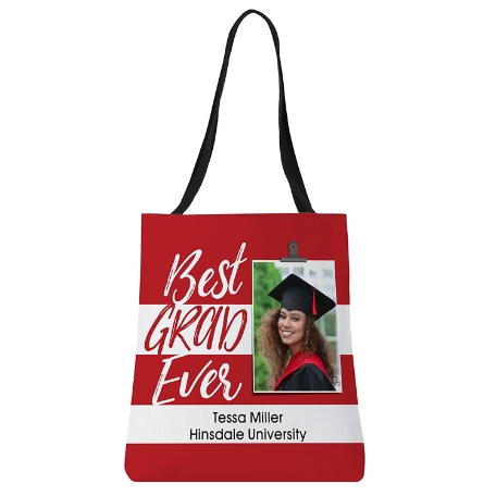 Best Grad Ever Photo Tote Bag - Red