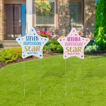 Birthday Star Yard Sign