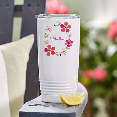 Bright Floral Name Insulated Tumbler