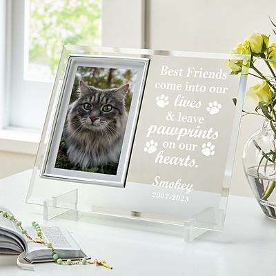 Pawprints in Heaven Glass Frame
