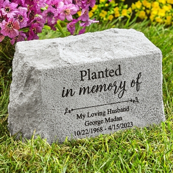 Planted In Memory Cast Stone Urn