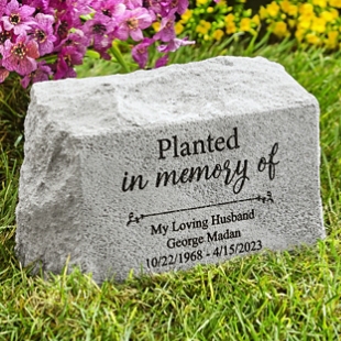 Planted In Memory Cast Stone Urn